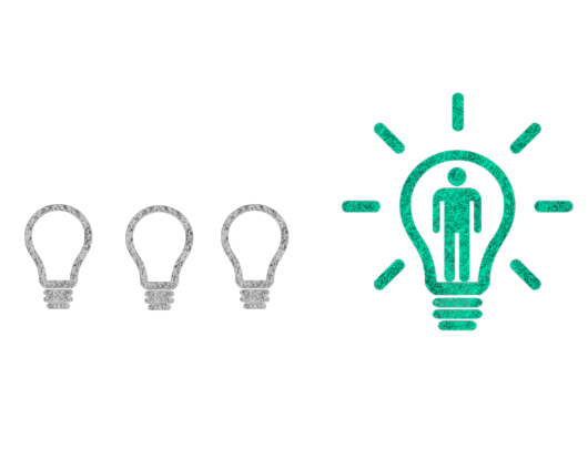 Lightbulbs representing finding the right candidate